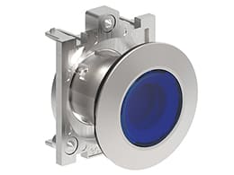 LOVATO - LOVLPFBL106 PULSANTE LUMINOSO A FILO MET.RASATO BLU