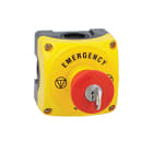 LOVATO - LOVLPZP1B5605 PULS. GIA.+40MM SG.CHIAV+1NC+EMERGEN STP