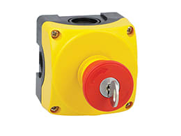 LOVATO - LOVLPZP1B5607 PULS. GIALLA + 40MM SG.CHIAVE + 1NA+1NC