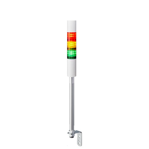 PATLITE EUROPE GMBH - PMHLR4-302LJBW-RYG Torretta, bianco, 3 livelli, 24 V CC, 40 mm, staffa angolare a L, cavo, buzzer