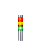 PATLITE EUROPE GMBH - PMHLR4-302WJNU-RYG Torretta, argento, 3 livelli, 24 V CC, 40 mm, montaggio diretto, cavo