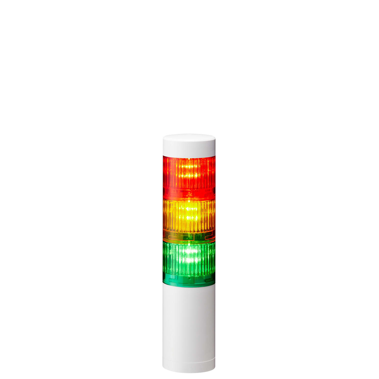PATLITE EUROPE GMBH - PMHLR5-302WJNW-RYG Torrettadisegnalazione,50mm,bianca,24 V DC,3moduli,mont.dir.,cavo,no lamp./buzzer