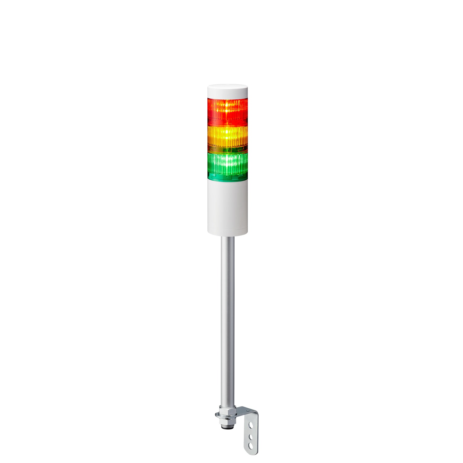 PATLITE EUROPE GMBH - PMHLR6-302LJNW-RYG Torretta di segnalazione, bianca, 2 moduli, 24 V DC, 60mm, M30, conn. M12, 4 pin