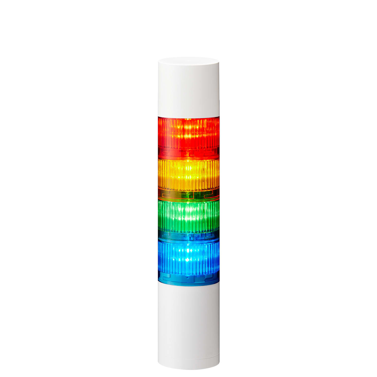 PATLITE EUROPE GMBH - PMHLR6-402WJBW-RYGB Torretta di segnalazione, nera, 3 moduli, 24 V DC, 60mm, M30, conn.M12,5pin,buzzer