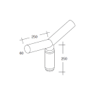 LINEA LIGHT (ILED) - ILD98212 BRACCIO X PALO DOPP.INCL.15 R7035