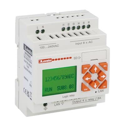 LOVATO - LOVLRK10RA240 RELE PROGR. 6I/4O 100-240VAC ETHERNET