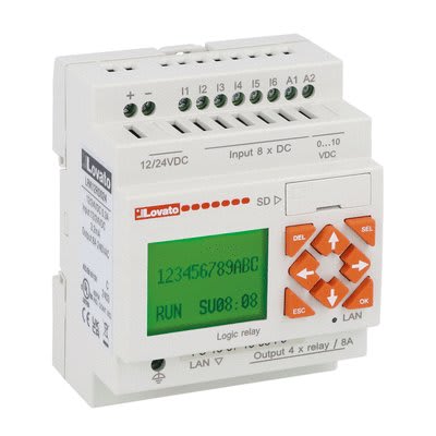 LOVATO - LOVLRK12RD024 RELE  PROGR. 8I/4O 12-24VDC ETHERNET