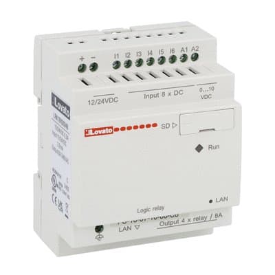 LOVATO - LOVLRK12RD024B RELE PROGR. 8I/4O NO DISP. 12-24VDC ETH