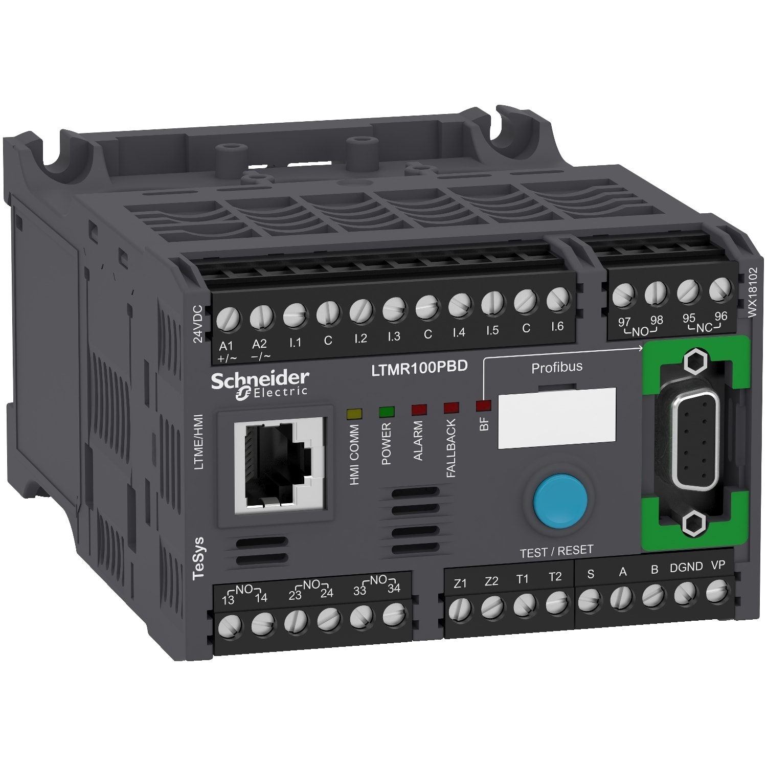 SCHNEIDER ELECTRIC - SNRLTMR100PBD Controllore per motori LTMR TeSys T - 24 Vcc 100 A per Profibus DP