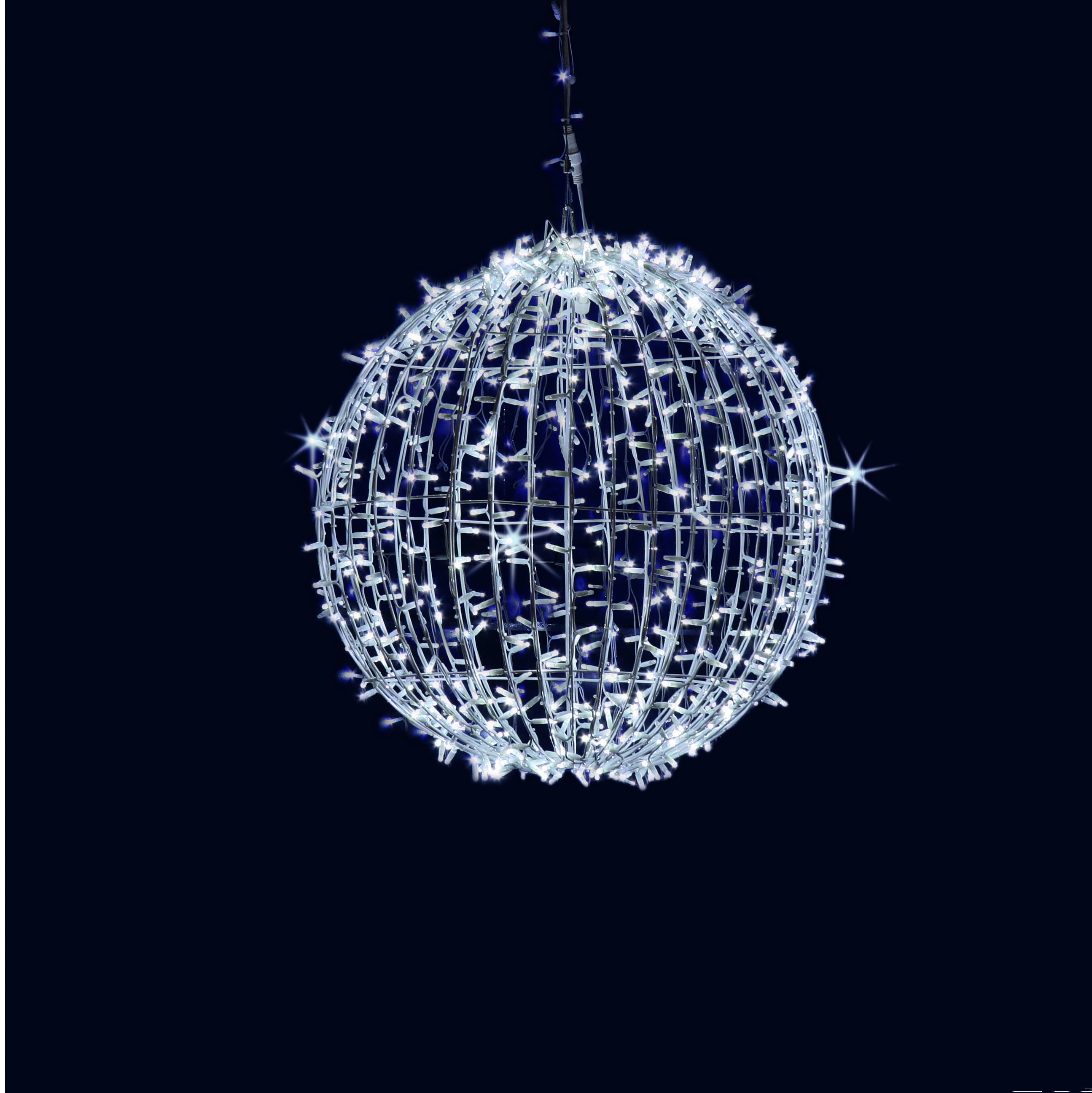 GIOCOPLAST NATALE SP - GCP14410314 SFERA LUCCIOLONA BIANCA D.30 CM,