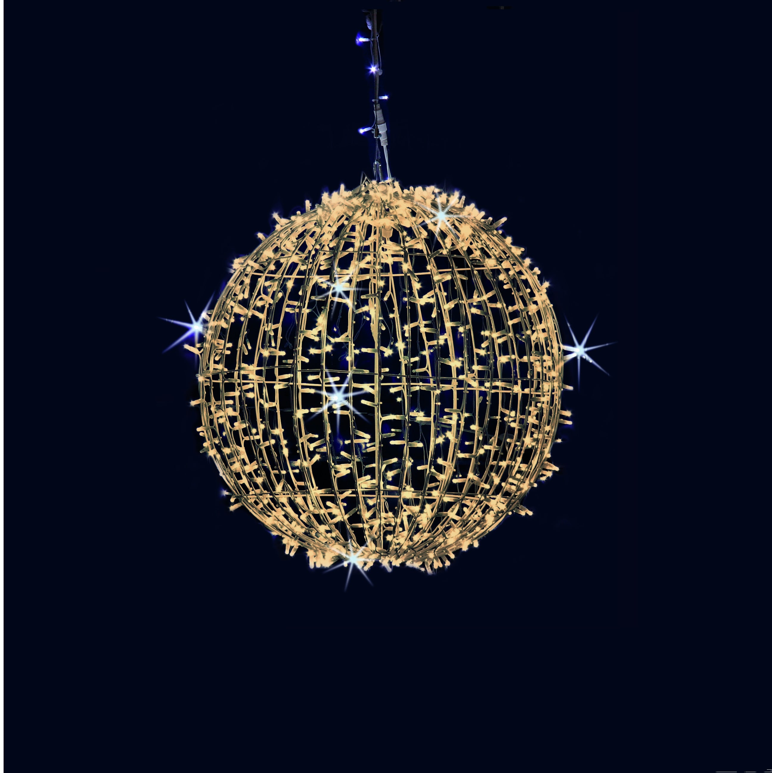 GIOCOPLAST NATALE SP - GCP14410491 SFERA LUCCIOLONA BIANCO CALDO D.80CM,