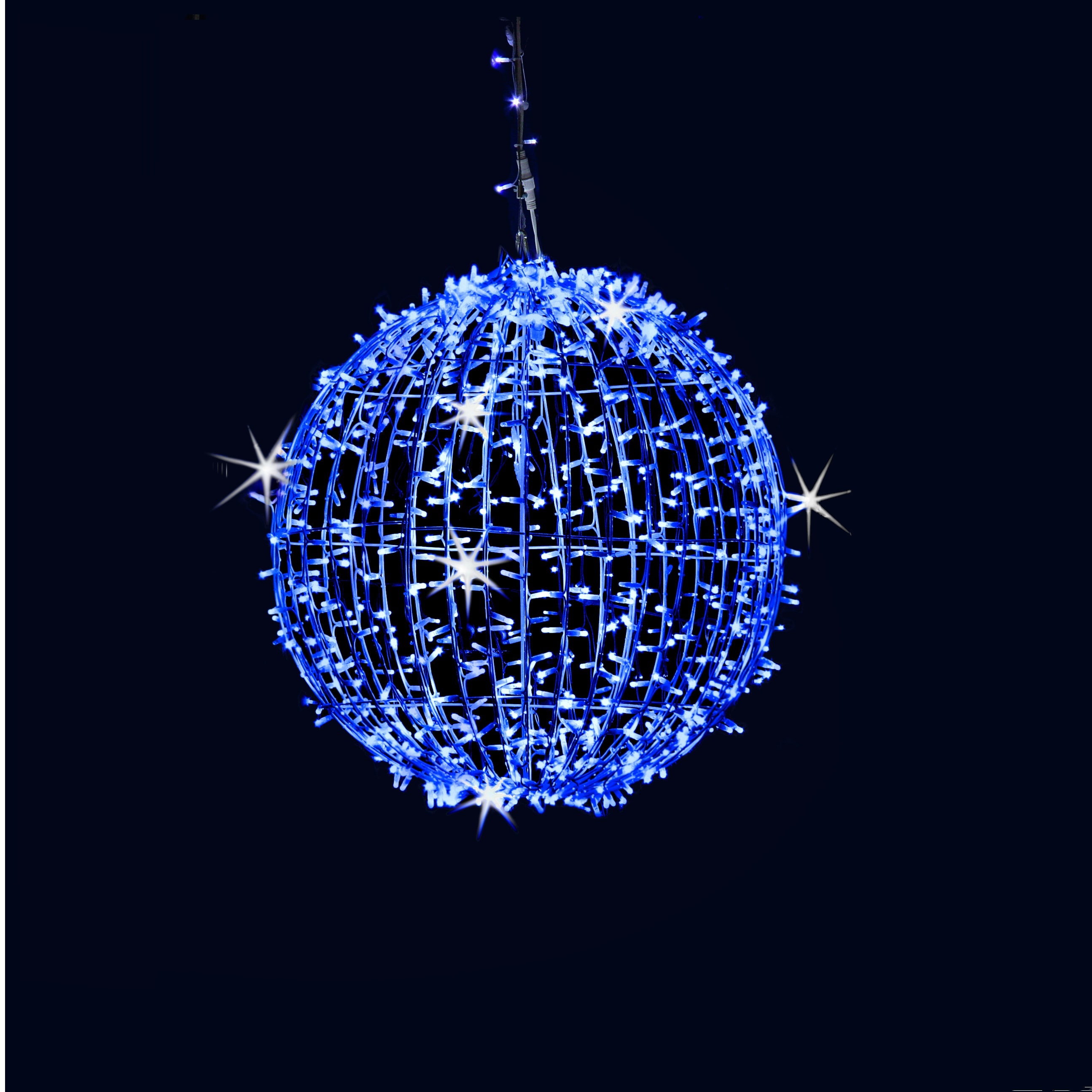 GIOCOPLAST NATALE SP - GCP14412486 SFERA LUCCIOLONA BLU D.80CM, 800 LED