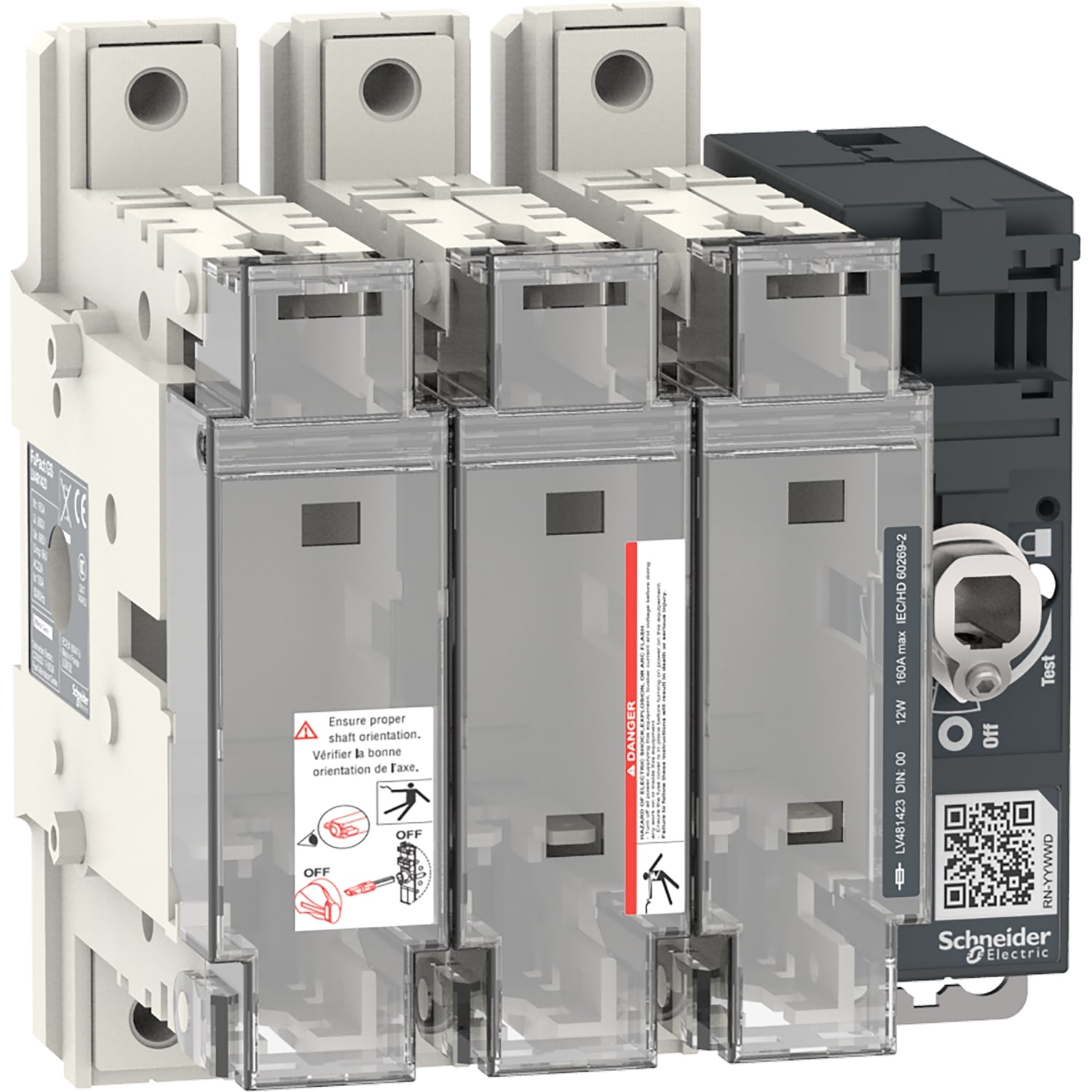 SCHNEIDER ELECTRIC - SNRLV481423 FUPACTGS DIN160/00 3P MAN. FRONT/LAT