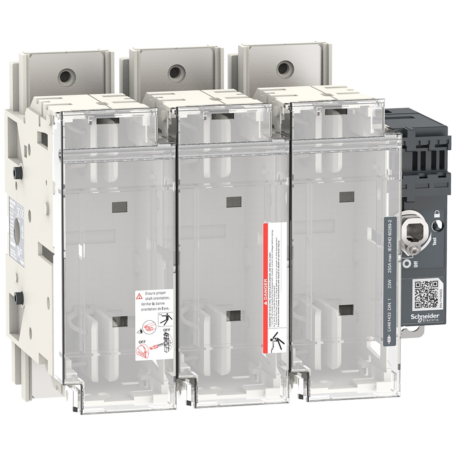 SCHNEIDER ELECTRIC - SNRLV481433 FUPACTGS DIN250/1 3P MAN. FRONT/LAT