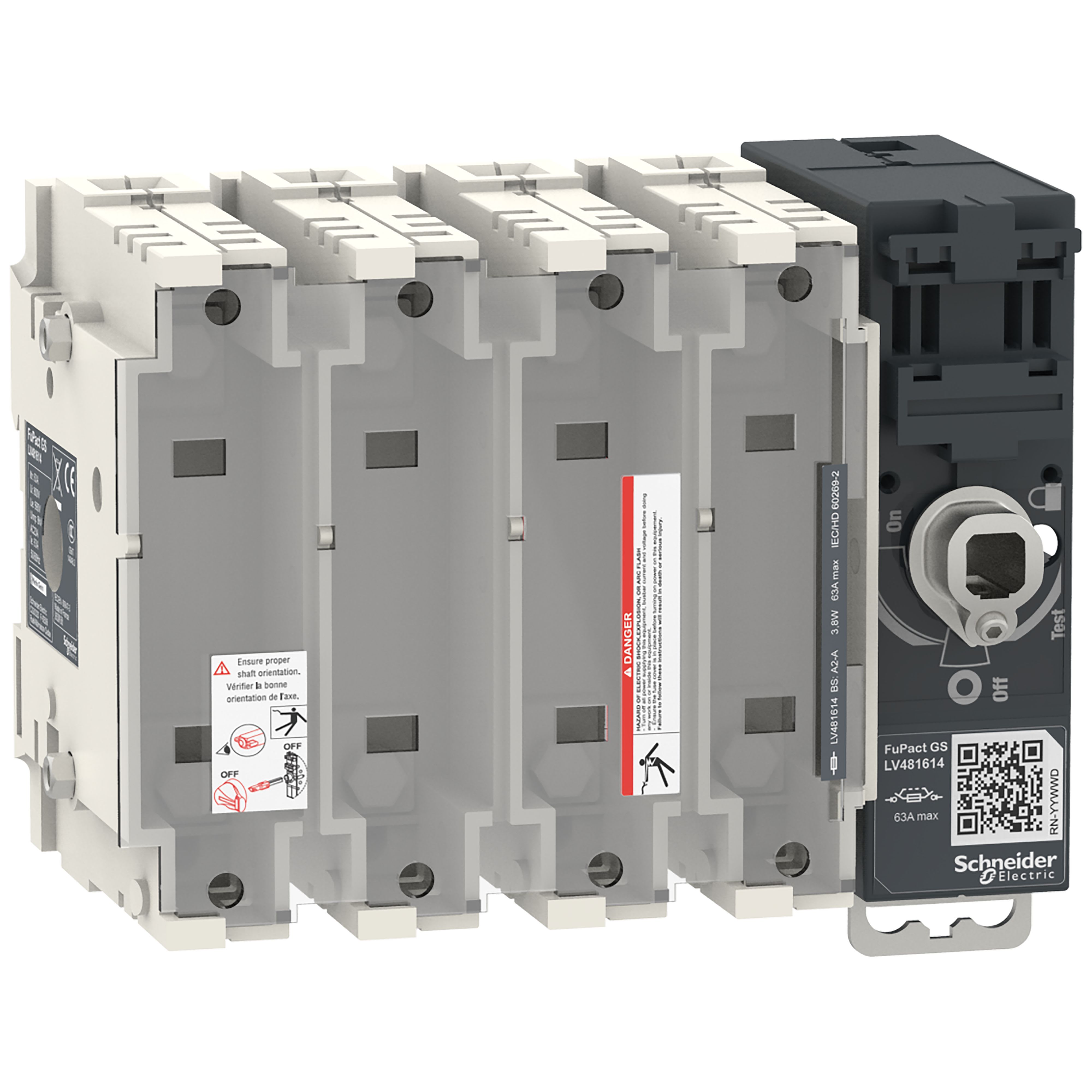 SCHNEIDER ELECTRIC - SNRLV481614 FuPactGS BS63 4P A2/A3 man. front/lat