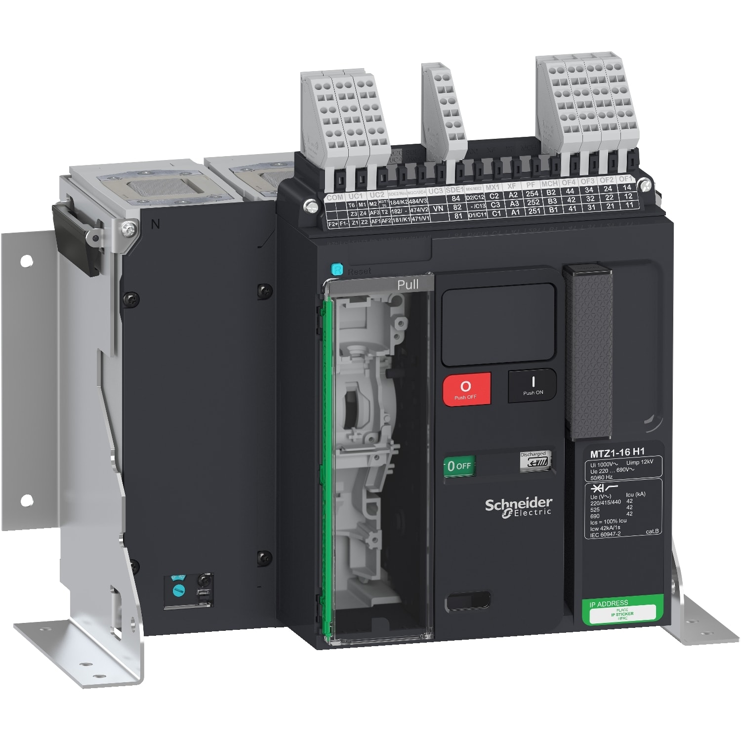 SCHNEIDER ELECTRIC - SNRLV847155 MTZ1 16 H1 4P FISSO SENZA MICROLOGIC