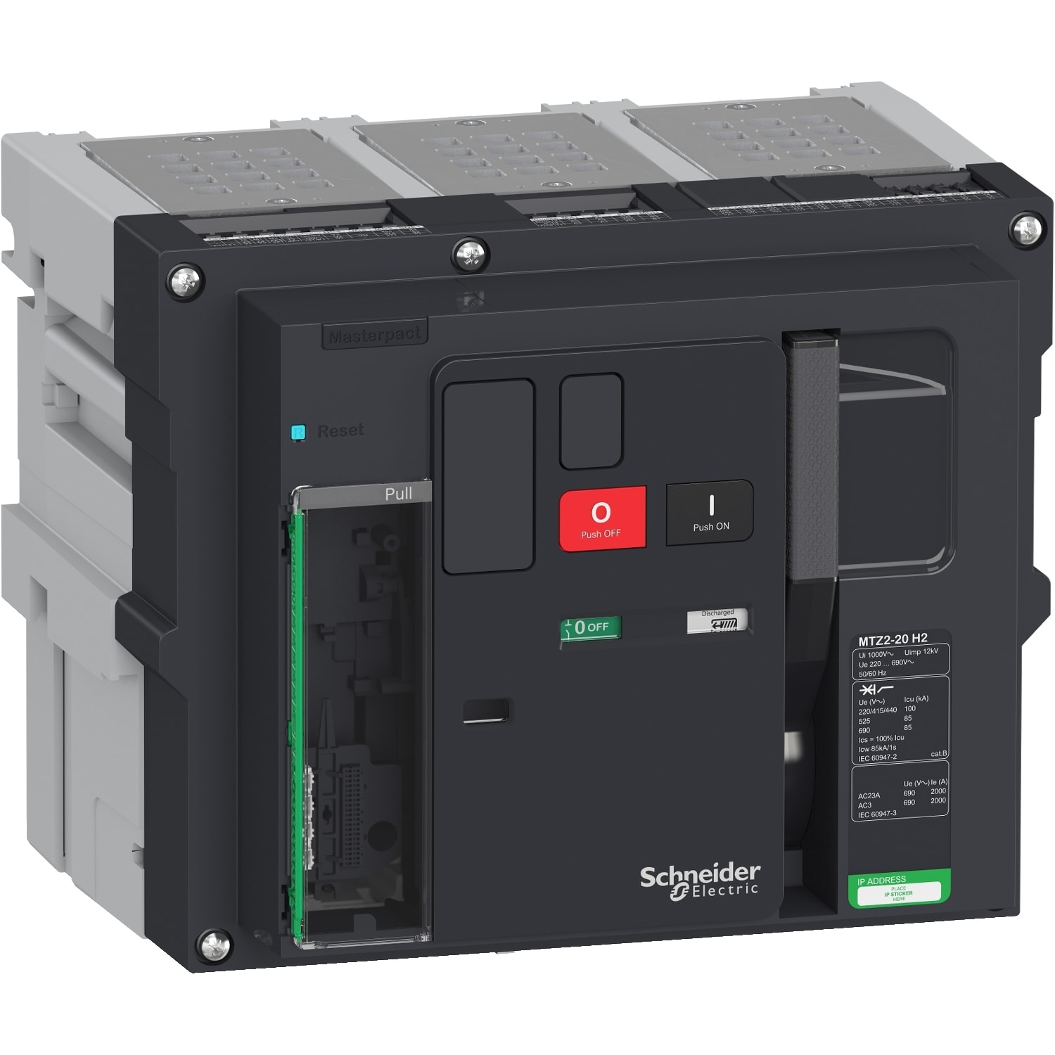 SCHNEIDER ELECTRIC - SNRLV848288 MTZ2 20 H2 3P ESTR SENZA MICROLOGIC