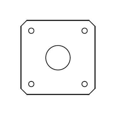 MARECO LUCE SRL - MAO350-40000001 KIT CONTROFLANGIA 200X200MM PALO METALLO