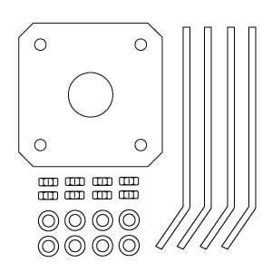 MARECO LUCE SRL - MAO350-40000002 KIT CONTROFLANGIA 250X250MM PALO METALLO