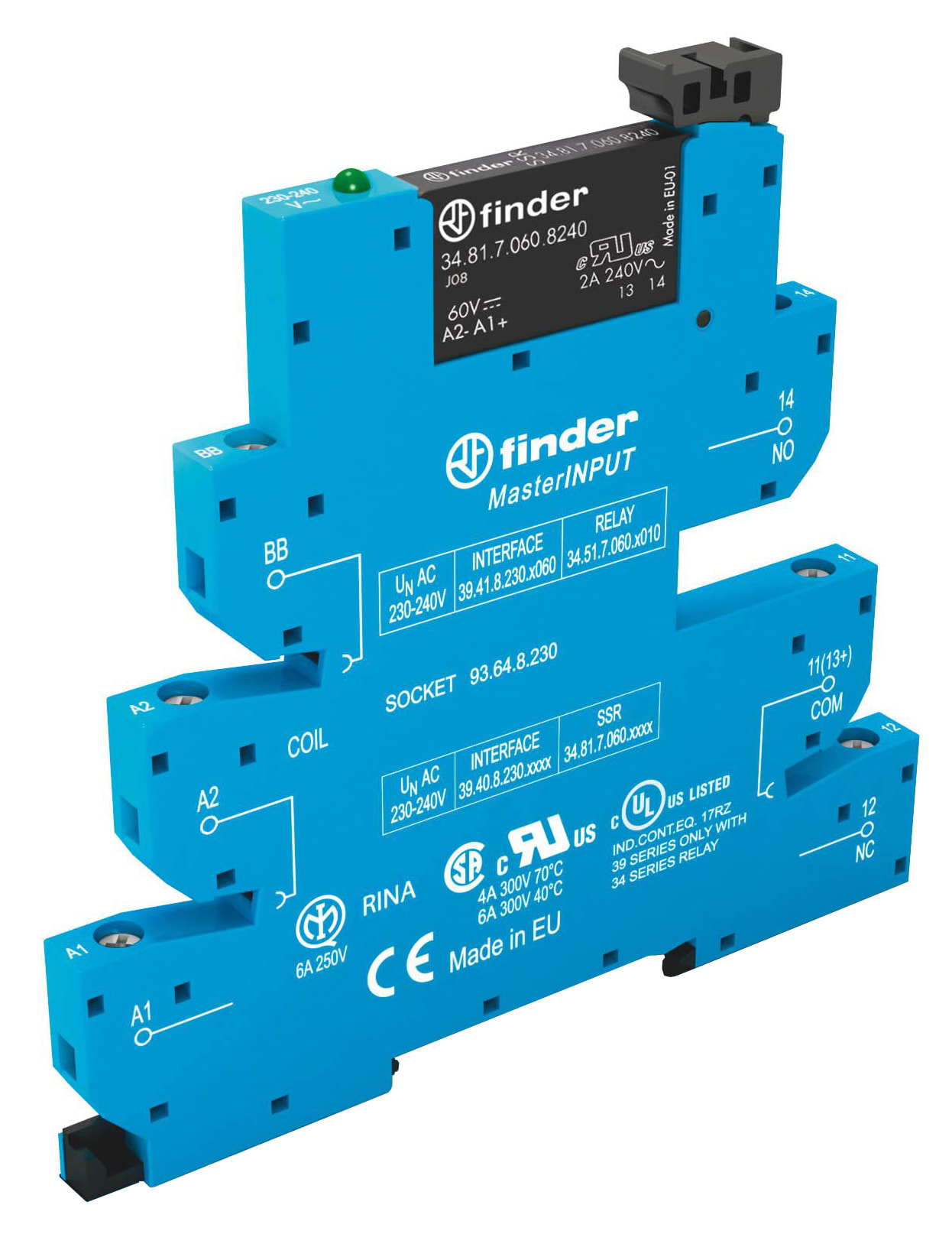 FINDER SPA - FIN394000248240 MASTERINPUT INTERFACCIA SSR 1NO MORS.BUS