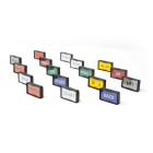GRAFOPLAST SRL - GRAEVO1517W TARGHETTA PVC BIANCO 17X15MM 396PZ