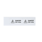 GRAFOPLAST SRL - GRAEVO43070W TARGA QUADRO PVC ADES BIANCO 70X30MM 33P