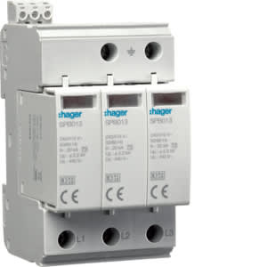 HAGER - HAGSPB517 SPD 3P 40KA T2 IT FM CON CONTATTO AUX