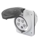 GEWISS - GEWGW62801H PRESA FISSA DA INCASSO A 10° HP - IP44/IP54 - 2P+T 16A 480-500V 50/60HZ - NERO - 7H - CABLAGGIO A VITE