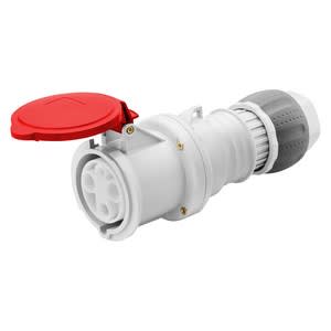 GEWISS - GEWGW63020H PRESA MOBILE DIRITTA HP - IP44/IP54 - 3P+T 63A 380-415V 50/60HZ - ROSSO - 6H - CABLAGGIO A MANTELLO