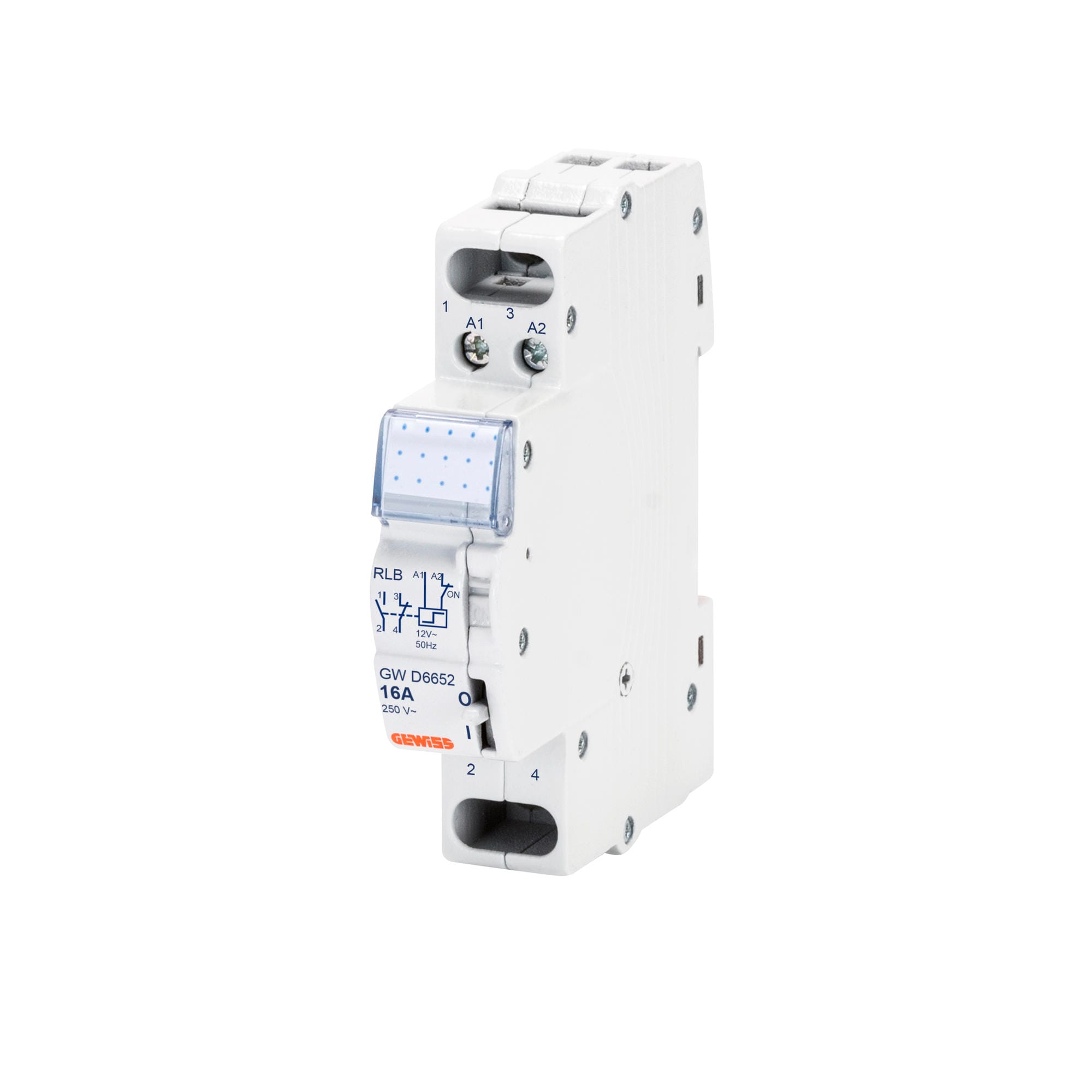 GEWISS - GEWGWD6652 RELE PASSO-PASSO 1NA+1NC 16A 12VCA 1M