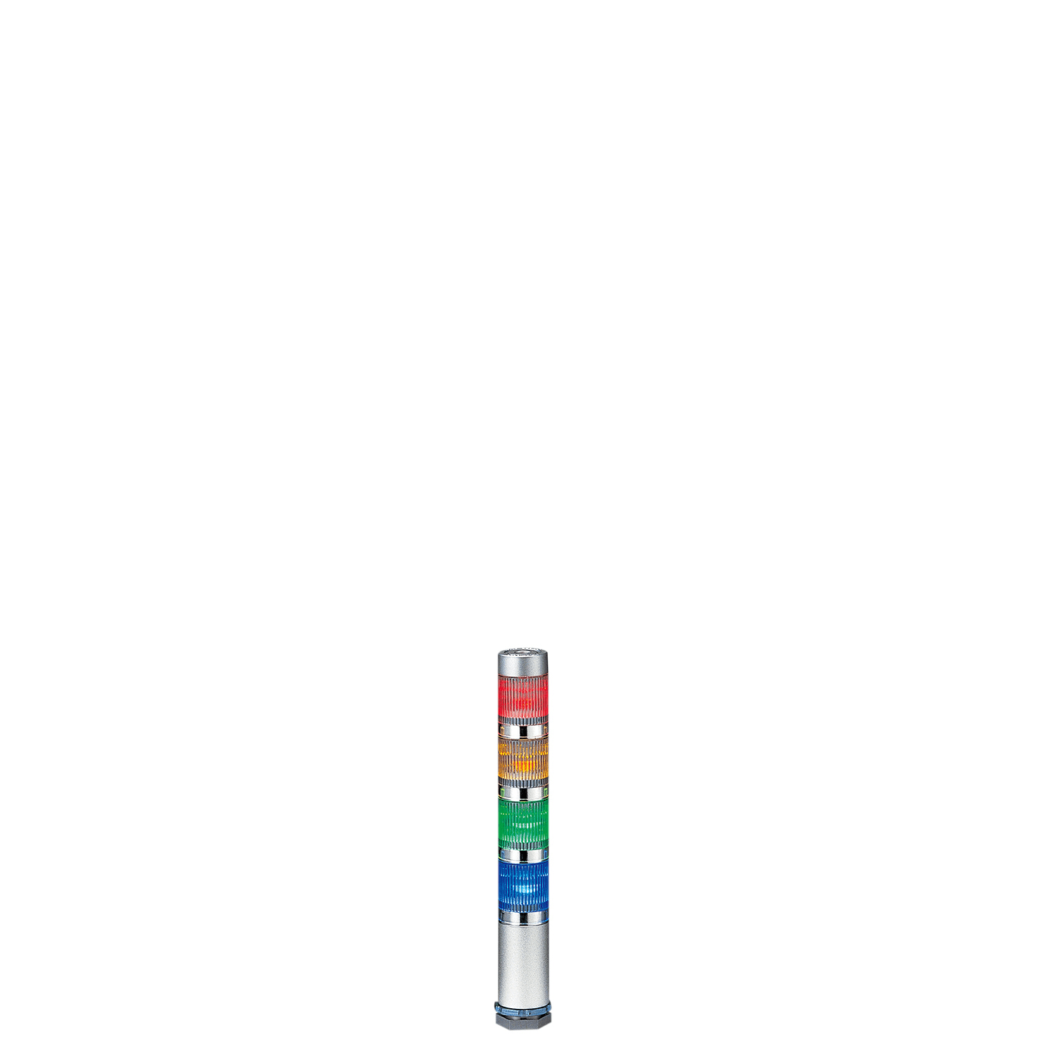 PATLITE EUROPE GMBH - PMHMES-402A-RYGB Torretta,bianco,3 livelli, 100-240VAC, 60mm, paletto con staffa circolare,buzzer