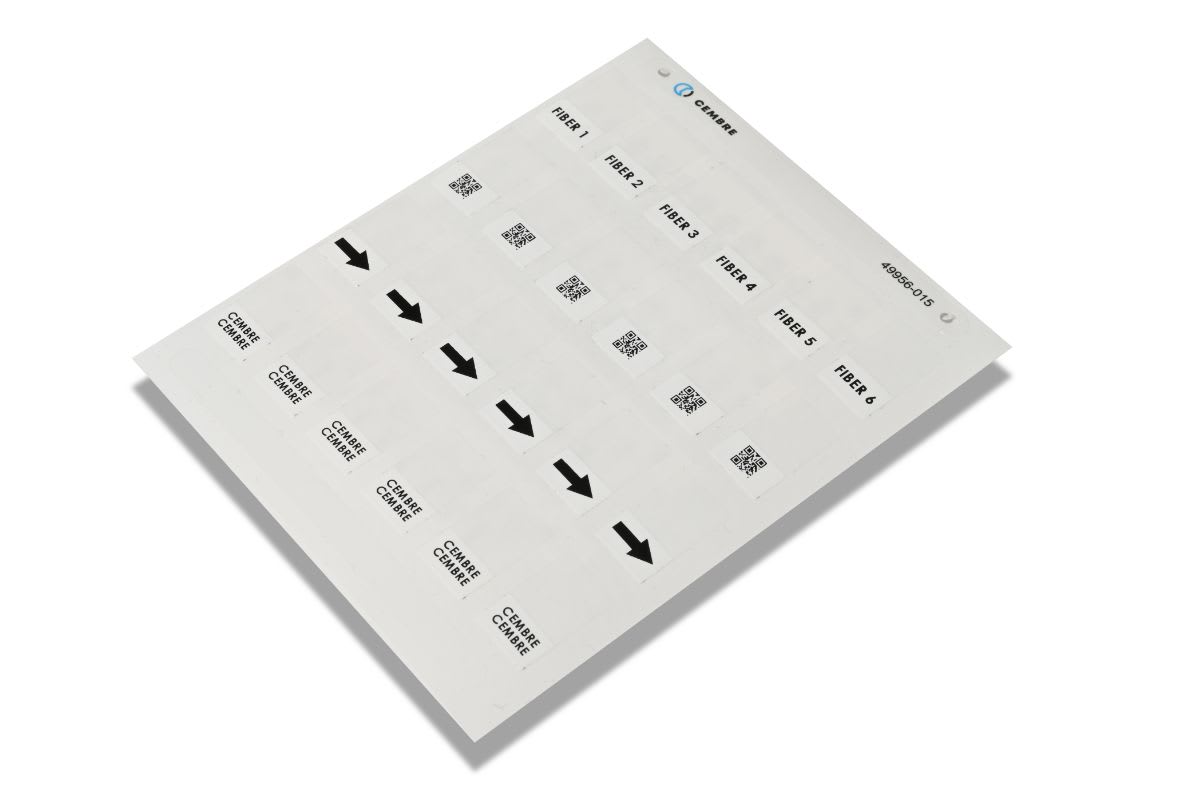 CEMBRE SPA - CEM49950-015 SEGNACAVO ADESIVI, SU SCHEDA, PREFUSTELLATI, IN POLIOLEFINA, PRIVO DI SILICONE, HALOGEN FREE, BIANCO, 10x15mm, CAVO DIAMETRO 4,3-7mm