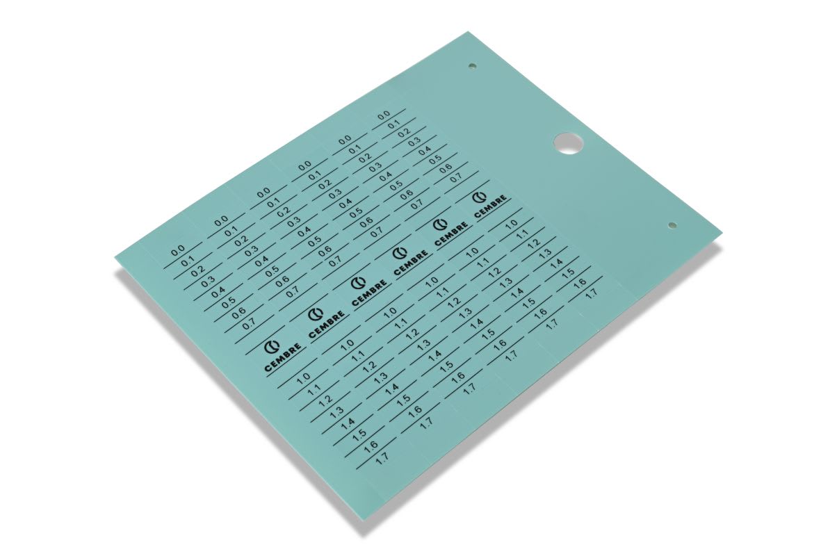 CEMBRE SPA - CEM71190-SBS TARGHETTE PER PLC, PREFUSTELLATE, IN SBS, HALOGEN FREE