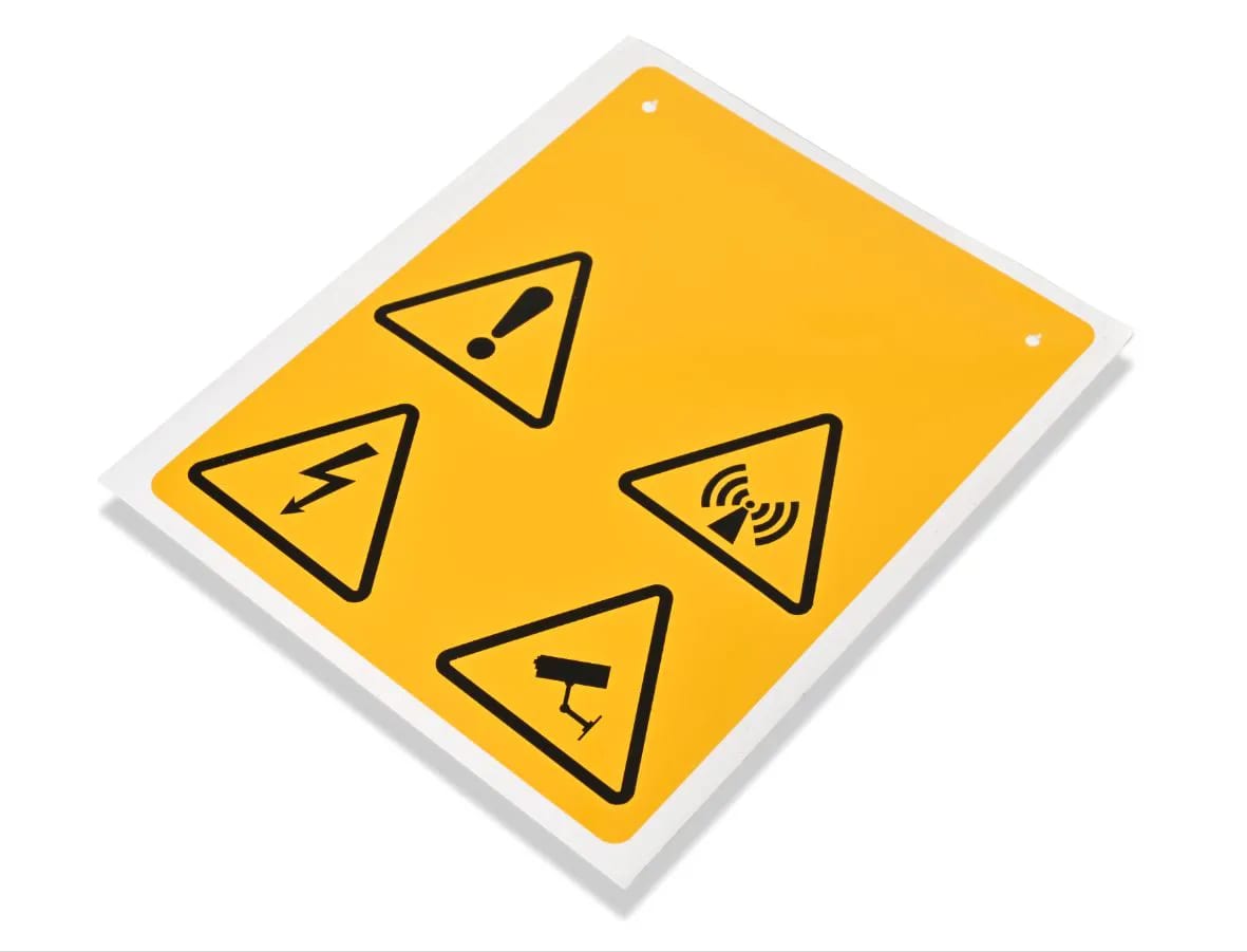 CEMBRE SPA - CEM991107 ET. MG-SIGNS VY GIALLO RAL1003 D=90-FORO