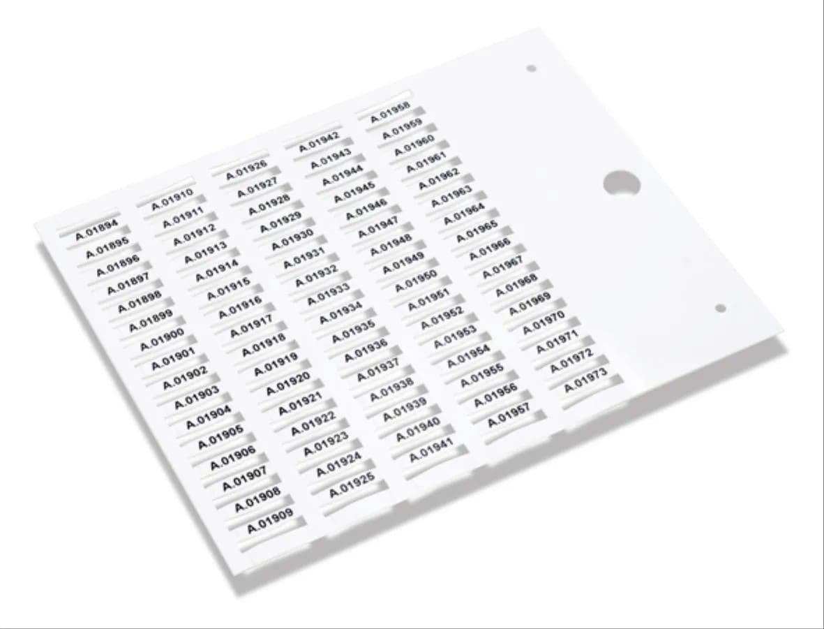 CEMBRE SPA - CEM42091B TARGHETTA MG-TPMF BIANCA 4X12MM X TUBETT