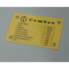 CEMBRE SPA - CEM48712GY TARGA RIVETT. 4MM MG-VRT-RH GRIGIO 105X