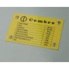 CEMBRE SPA - CEM48938 TARGA RIVETT. 4MM MG-VRT-RH BIANCO 15X8