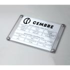CEMBRE SPA - CEM48704GY TARGA QUADRO MG-VRT-R GRIGIO PVC 105X110