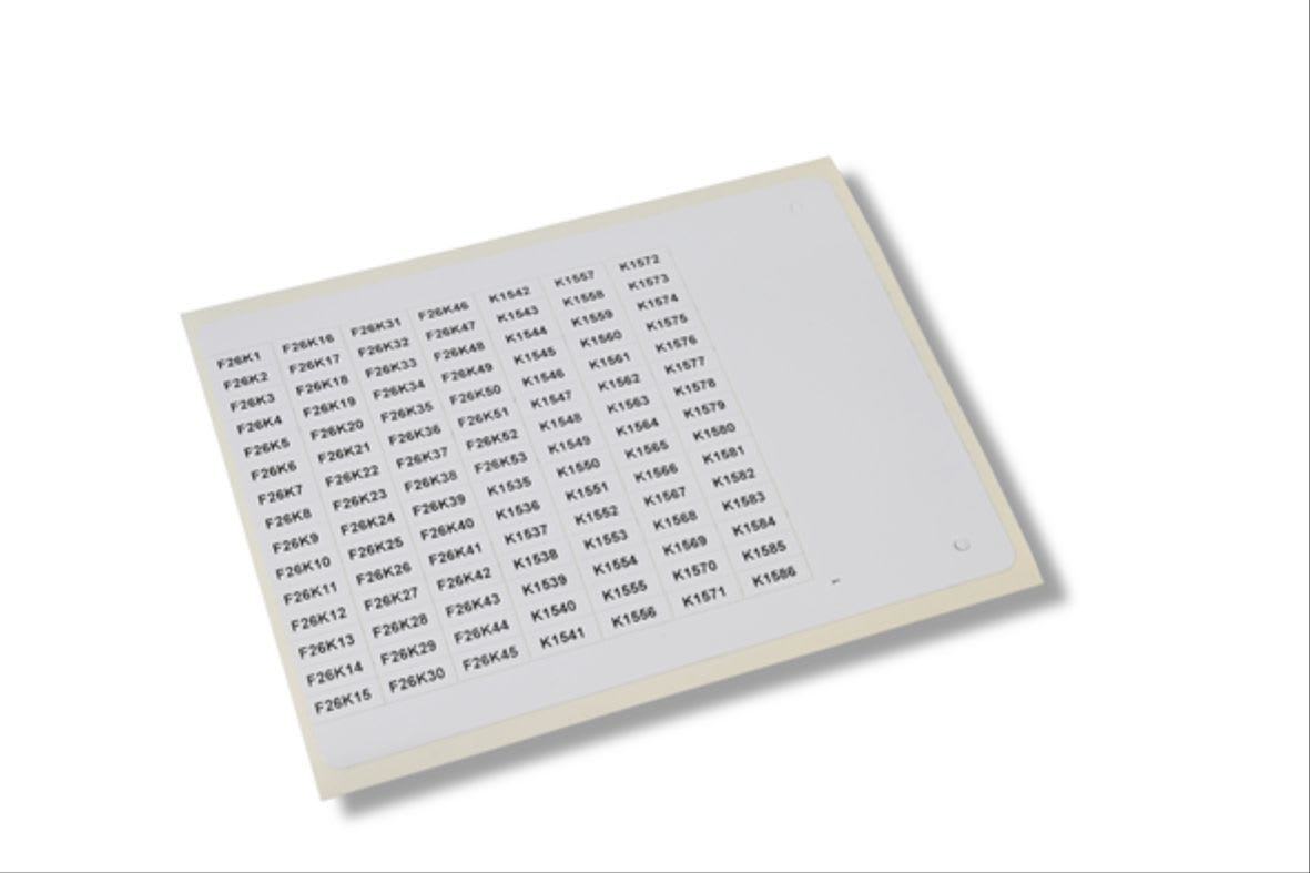 CEMBRE SPA - CEM46810N ETICHETTE ADESIVE, IN FILM PVC, PREFUSTELLATE, PER ESTERNO QUADRO, 9x35mm, GRIGIO METALLIZZATO PVC99008GY