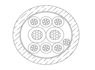 MICRO TEK SRL - MIKB205402210 CAVO DA INTERRAMENTO 2X0.50 4X0.22 FRPE