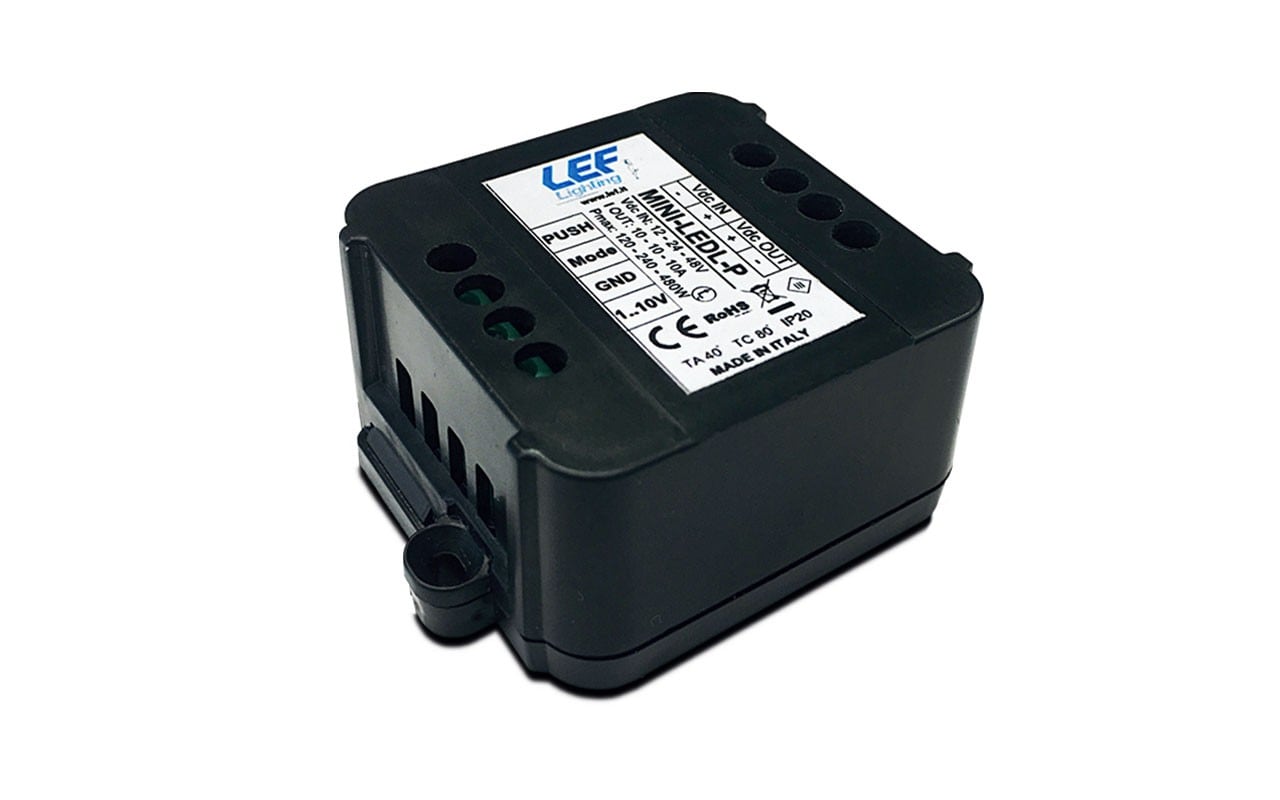 LEF LIGHTING SRL - LEFMINI-LEDL-P INTER. DIMM.12-24-48VDC 8A PUSH/1-10