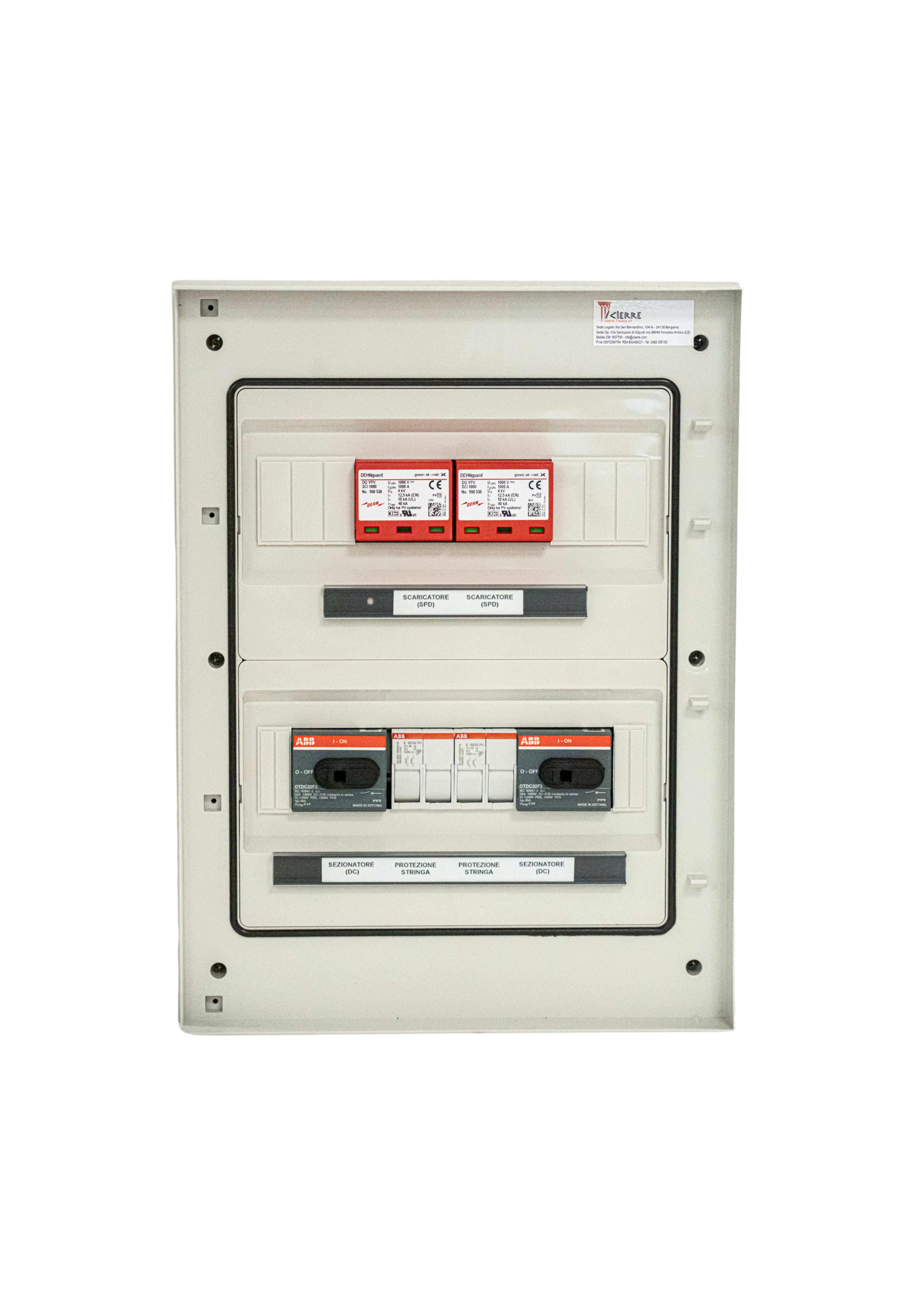ICIERRE TRADING S.R. - IC2MM048 QDC 600V SEZ. QUADRO DI CAMPO 2 STRINGHE