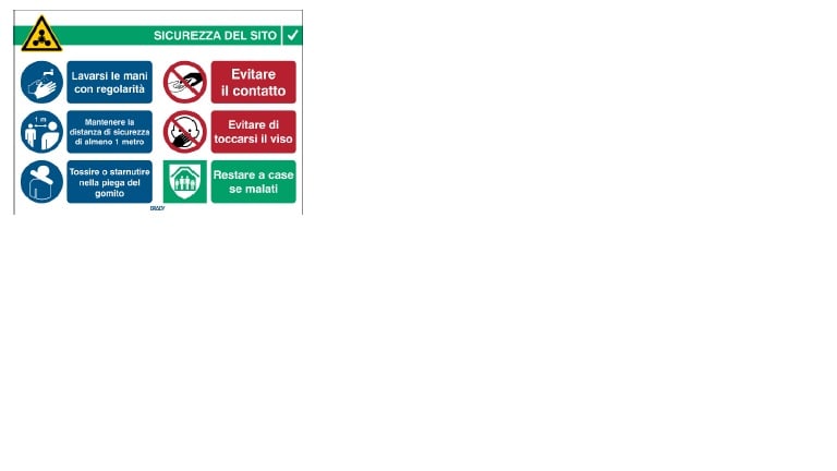 BRADY ITALIA - MOD306822 COVID-19-GEN-IT - 1 SEGNALE