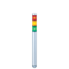 PATLITE EUROPE GMBH - PMHMP-302-RYG Torretta di segnalazione, bianca, 4 moduli, 24 V DC, 60mm, staffa a L, cavo