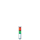 PATLITE EUROPE GMBH - PMHMPS-202-RG Torretta compatta, 2 moduli, 24VDC/AC, 30mm, fissaggio diretto, cavo, IP65