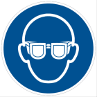 CEMBRE SPA - CEM220001 ETICHETTA ADESIVA DI PRESCRIZIONE MS-WG, SIMBOLO PROTEGGERE LA VISTA, DIMENSIONE 50mm