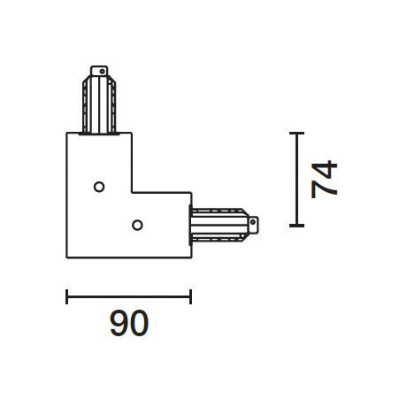 IGUZZINI ILLUMINAZI - IGZ3.MXY7.004.0 GIUNTO AD L C/CONDUT.TERRA ESTER.X BINAR