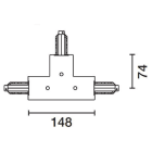 IGUZZINI ILLUMINAZI - IGZ3.MXY8.004.0 GIUNTO T C/CONDUT.TERRA DESTRO+INTER.BIN