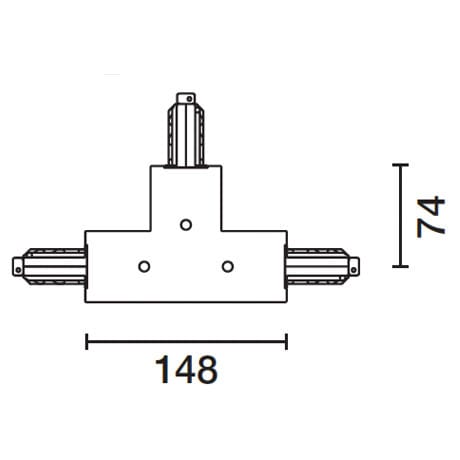 IGUZZINI ILLUMINAZI - IGZ3.MXY9.001.0 GIUNTO T C/CONDUT.TERRA SINIST+INTER.BIN