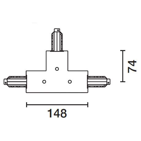 IGUZZINI ILLUMINAZI - IGZ3.MXZ0.004.0 GIUNTO T C/CONDUT.TERRA DESTRO+ESTER.BIN